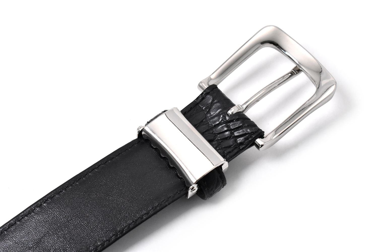 クロコダイルレザー　メンズベルト　35mm幅　「プレリーギンザ」　NB87450　商品特徴