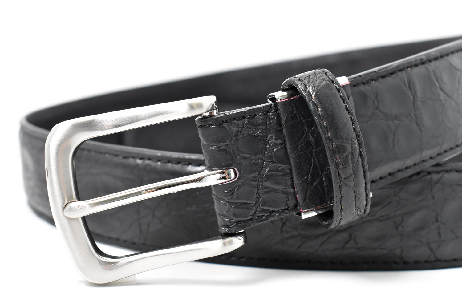 クロコダイルレザー　メンズベルト　35mm幅　「プレリーギンザ」　NB87450　商品特徴